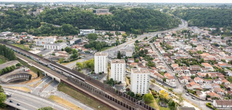 Vue aérienne du boulevard de l'Entre-Deux-Mers - © Bordeaux Métropole